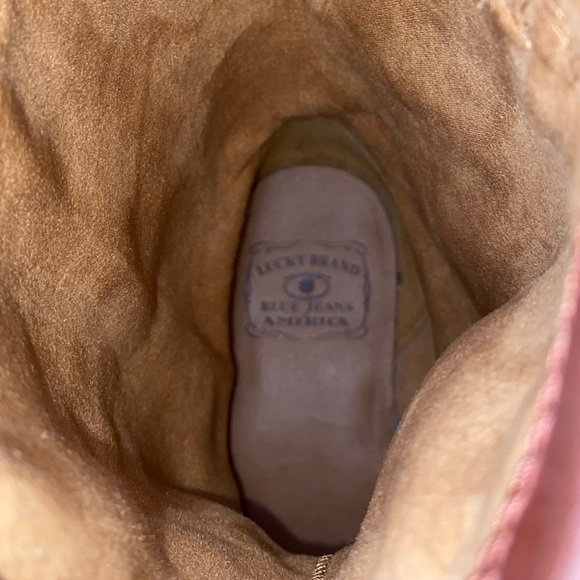 LUCKY BRAND ”Madonna” Western Boots Gen Leather Cowboy Boots Brown/Red Size 9M - Picture 9 of 9